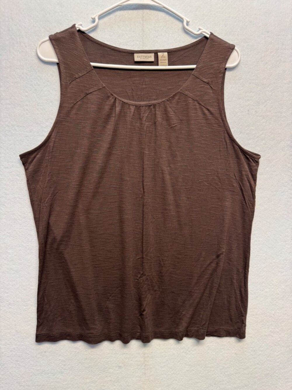 Easywear By Chicos Brown Sleeveless Tank Top Size 2 Womens Casual Shirt